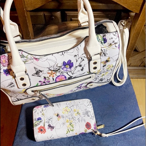 NEW! 2pc FLORAL PURSE & WALLET SET - Picture 7 of 15